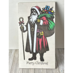 "Merry Christmas" Santa - Handcrafted Wood Sign
