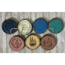 Book of Mormon 4" Wood Ornaments