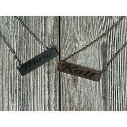 Engraved Stainless Steel Necklace (Silver or Rose Gold Color)