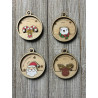 Layered Wood Ornaments (4pcs)